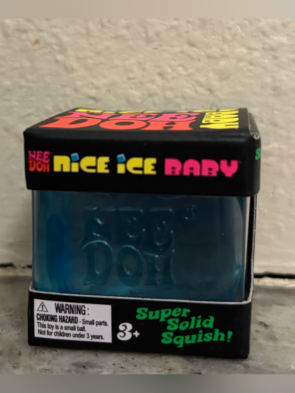 Needoh Schylling Nice Ice Baby Blue Cube Squishy